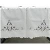 Image 4 : Vintage Cut Work & Embroidered Tablecloth Fruit & Leaf Design