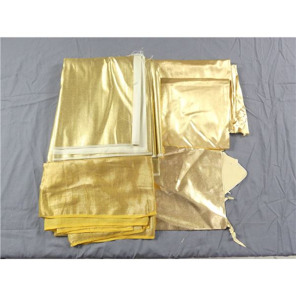Vintage Lot of Gold Fabrics, Gold Lame' and more