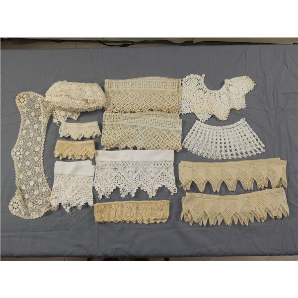 Large Lot of Crochet Trims, Many Yards