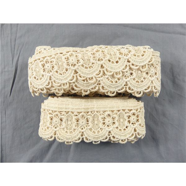 Lot of Vintage Lace Trim, Many Yards