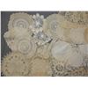 Image 3 : Lot of 46 Various Lace & Linen Coaster/Doilies, Some Sets