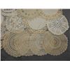 Image 6 : Lot of 46 Various Lace & Linen Coaster/Doilies, Some Sets