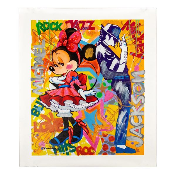 Nastya Rovenskaya, Pop Art Mixed Media on Canvas, Signed