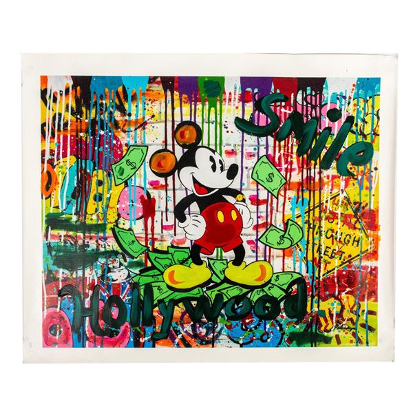 Nastya Rovenskaya, Pop Art Mixed Media on Canvas, Signed