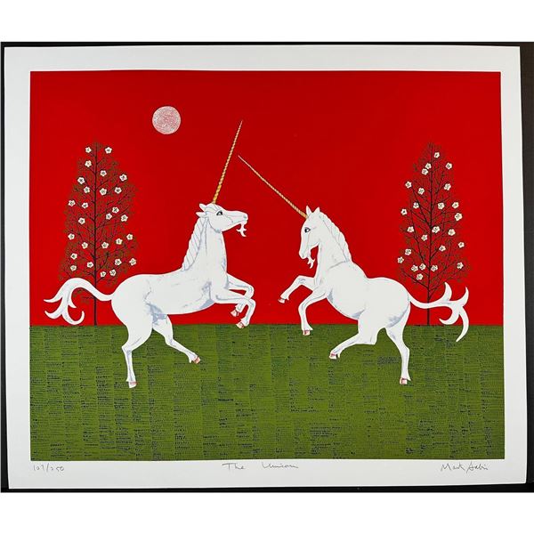 Mark Sabin (American 1936) Screenprint Unicorn signed