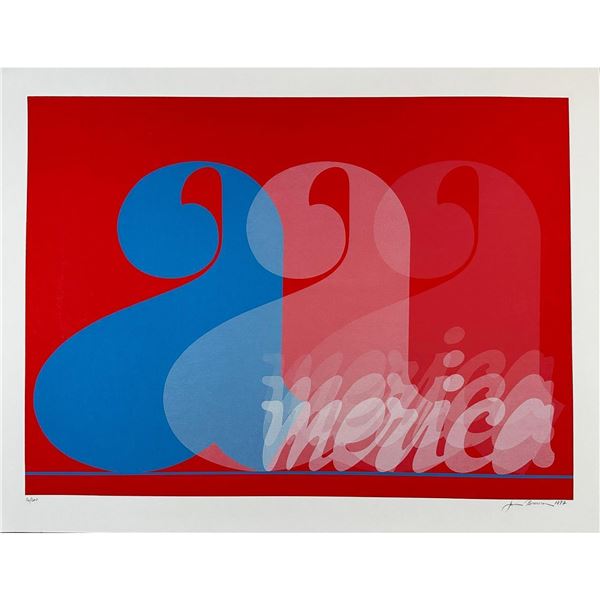 Jack Brusca (American 1939-1993) Silkscreen America, signed