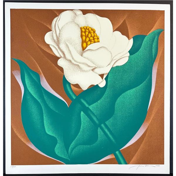 Jack Brusca (American 1939-1993) Silkscreen Globe Flower, signed