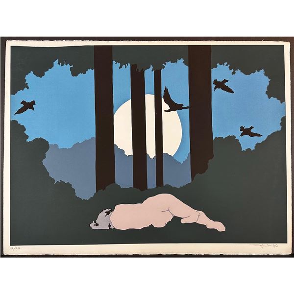 Daphne Mumford (Armenia) Screenprint Moonlight, signed