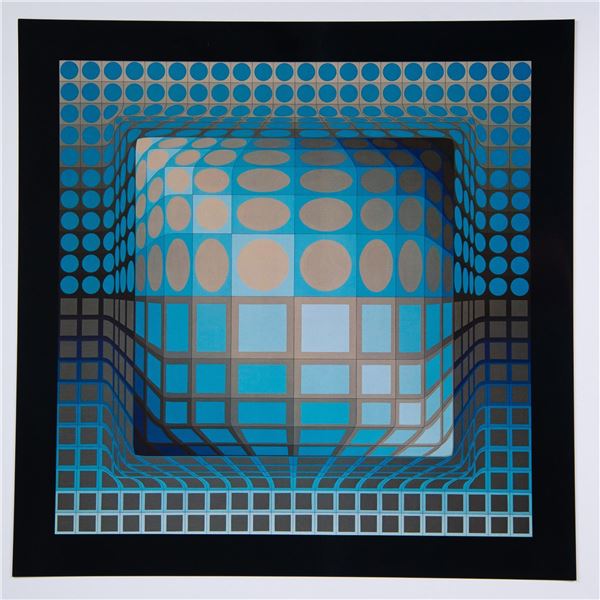Victor Vasarely, Op Art Original Heliogravure on Paper