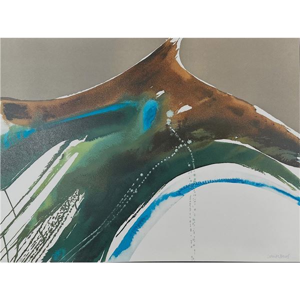 Lamar Briggs(American 1935-2015), Screenprint Tiva Landscape Signed