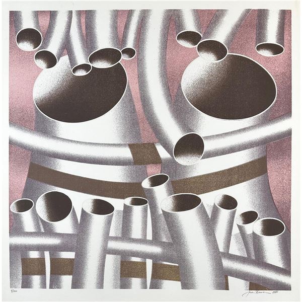 Jack Brusca (American 1939-1993) Pipes, signed