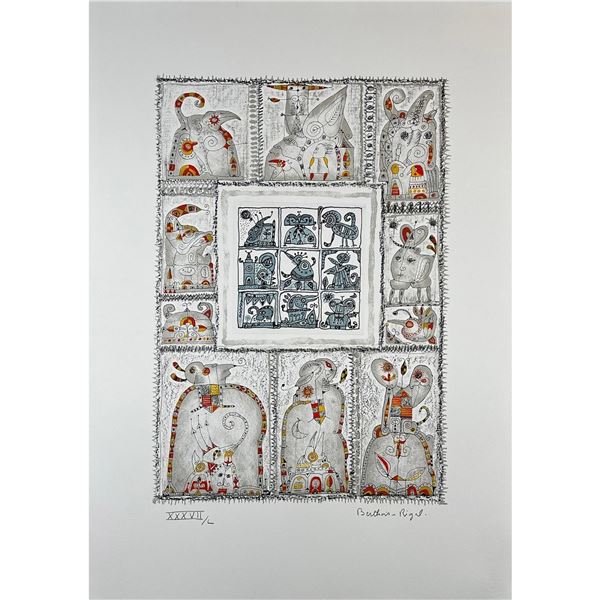 Bernard Berthois-Rigal (French 1927) Lithograph Ils Sont La Portfolio signed