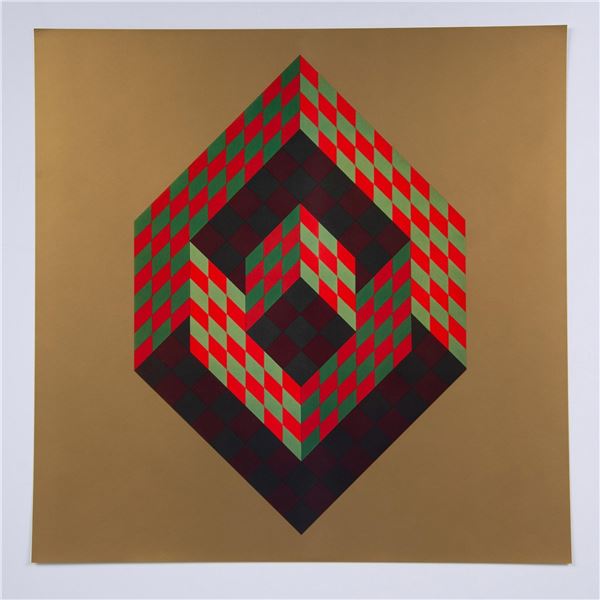Victor Vasarely, Op Art Original Heliogravure on Paper