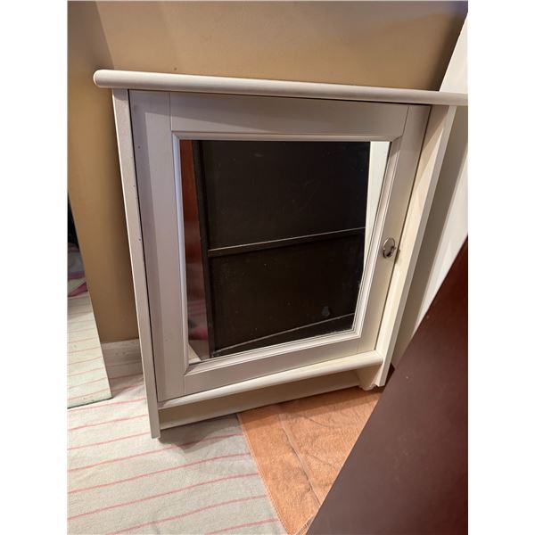 Vanity 23.5 inches wide 6 1/2 inches deep 29 inches needs shelves