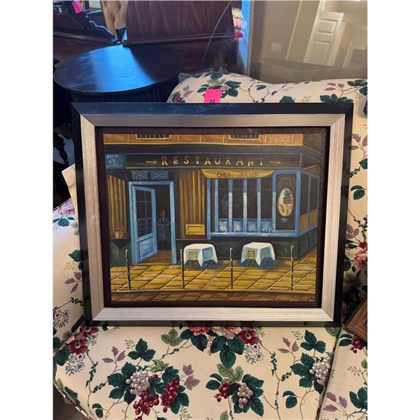 Restaurant while hanging 25 1/2" x 21 1/2"