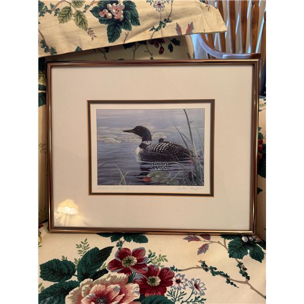 Luke Raffin loon family 13 1/2" x 11"