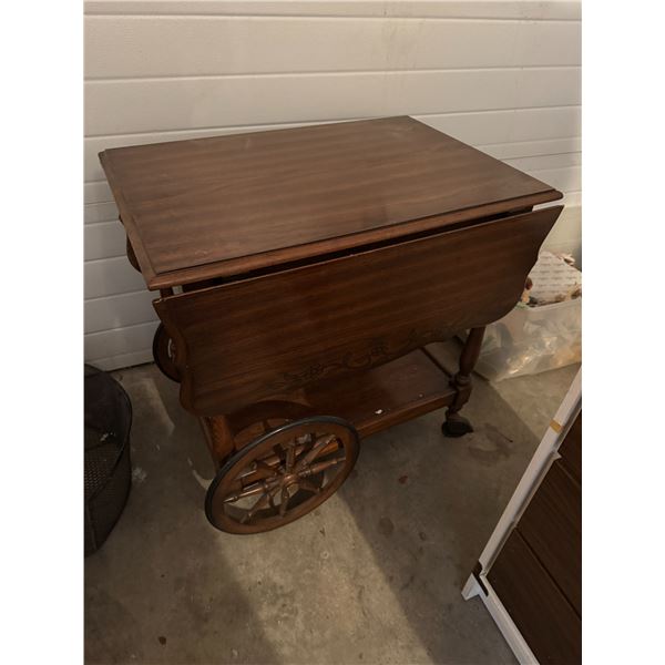 Antique tea cart with Drop sides