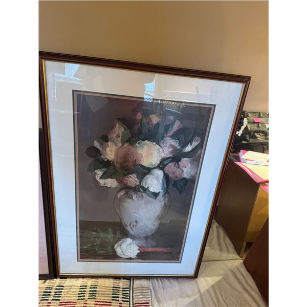 Floral wall hanging measures 29 1/2" x 42"