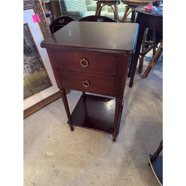 Drawered side table 16 1/2" x 15" x 29" tall