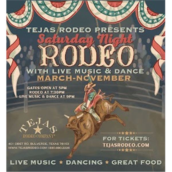 Rodeo & Rhythm Package: Tejas Rodeo, Braxton Keith Live, & San Antonio Rodeo Experience