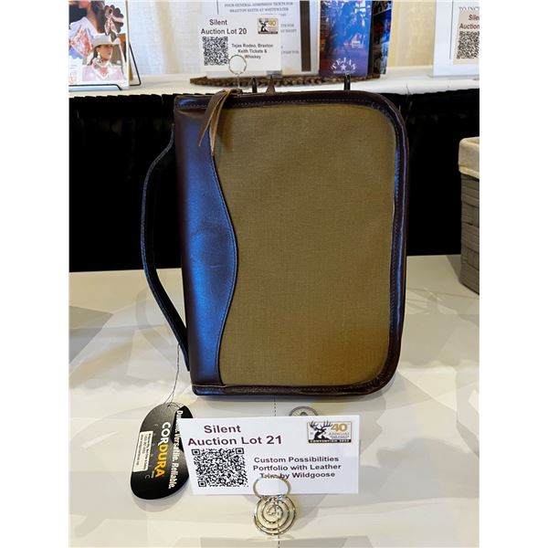 Custom Possibilities Portfolio with Leather Trim by Wildgoose