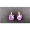 Image 1 : TWO 14K PENDANTS SET WITH AMETHYSTS (5.3G)