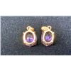 Image 2 : TWO 14K PENDANTS SET WITH AMETHYSTS (5.3G)