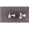 Image 2 : TWO PAIRS 18K EARRINGS SET WITH OPAL TRIPLETS (5.6G)