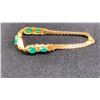 Image 2 : 18K BRACELET (7.5") SET WITH EMERALD CRYSTALS (21G)