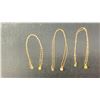 Image 1 : THREE 14K CHAINS (16" EACH) WITH 14K PENDANTS SET WITH ASSORTED STONES (4.5G)