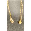 Image 2 : THREE 14K CHAINS (16" EACH) WITH 14K PENDANTS SET WITH ASSORTED STONES (4.5G)