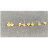 Image 6 : FOUR PAIRS 14K+ EARRINGS SET WITH ASSORTED STONES (6.3G)