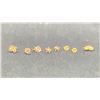 Image 1 : FIVE PAIRS 14K EARRINGS SET WITH ASSORTED STONES (3.7G)