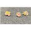 Image 2 : FIVE PAIRS 14K EARRINGS SET WITH ASSORTED STONES (3.7G)