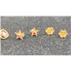 Image 3 : FIVE PAIRS 14K EARRINGS SET WITH ASSORTED STONES (3.7G)