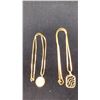 Image 1 : 10K CHAIN (20") WITH 14K PENDANT & 10K PENDANT (18") WITH 8K PENDANT (14.8G TOTAL)