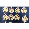 Image 2 : TWELVE 10K ZODIAC PENDANTS (20.1G)