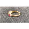 Image 2 : 14K LADIES RING SET WITH RUBIES AND DIAMONDS (CENTER .23CT, 2.8G)