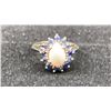 Image 1 : 14K LADIES RING SET WITH OPAL AND SAPPHIRES (2.9G)
