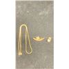 Image 1 : 10K CHAIN (15"), 9K BROOCH SET WITH PEARLS & 14K PENDANT SET WITH PEARL (5G TOTAL)