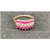 Image 1 : 10K LADIES RING SET WITH RUBIES AND DIAMONDS (1.9G)