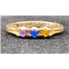 Image 2 : 10K LADIES RING SET WITH MAUVE YELLOW AND BLUE STONES & 14K LADIES RING SET WITH DIAMOND (0.1CT,