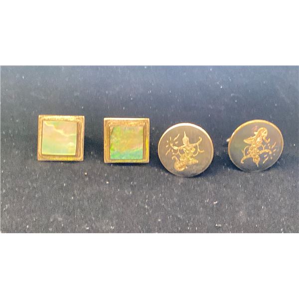 TWO PAIRS SILVER CUFFLINKS (46.7G SILVER)