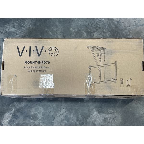 BLACK ELECTRIC FLIP DOWN CEILING TV MOUNT