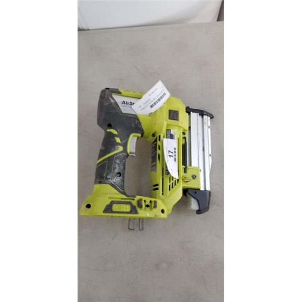 CORDLESS RYOBI NAIL GUN, NO BATTERY