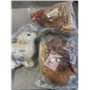 Image 2 : 5 ASSORTED PLUSH ANIMALS,POODLE, CHICKEN, BELUGA AND MORE
