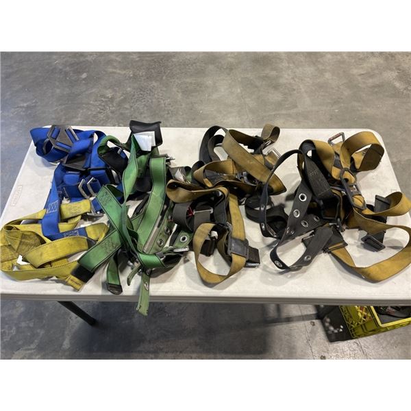 CRATE WITH SAFETY HARNESSES, 5 TOTAL