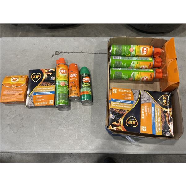OFF PRODUCTS, AEROSOL REPELLENT AND FIRE STARTERS AND MORE