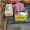 Image 1 : TWO TACKLE BOXES WITH CONTENTS AND CRATE OF ASSORTED TOOLS