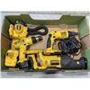 Image 1 : TRAY OF DEWALT POWER TOOLS, ONE BATTERY AND CHARGER, 18VOLT